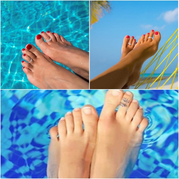 Silver Wave Toe Ring - Picture 3 of 3